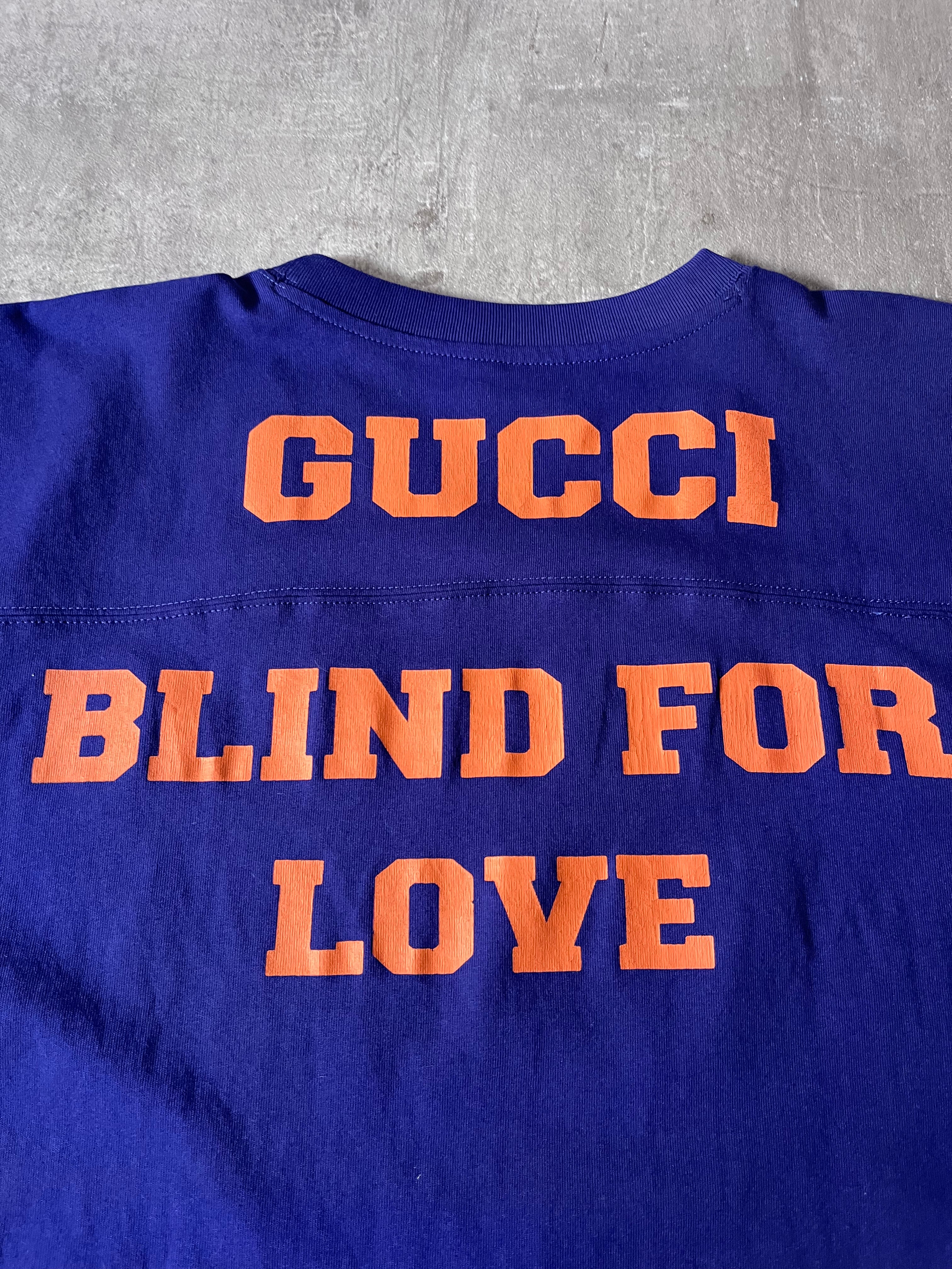 Gucci 25 Eschatology Blind For Love T-shirt Navy Men - L