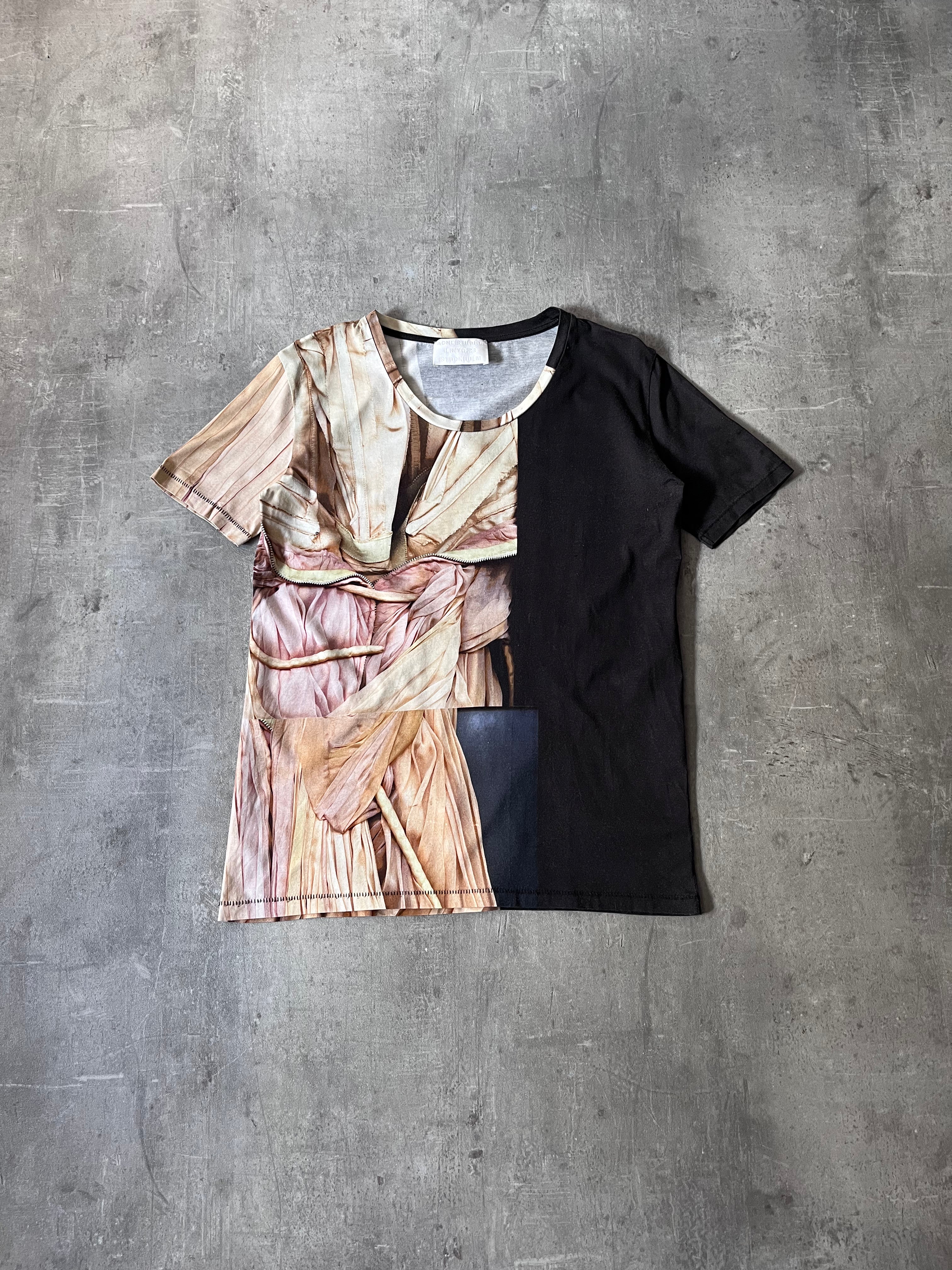 A/W 2013 Acne Studios Bijou Merc Half Print T-shirt Black Beige Men - XS