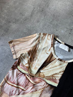 A/W 2013 Acne Studios Bijou Merc Half Print T-shirt Black Beige Men - XS