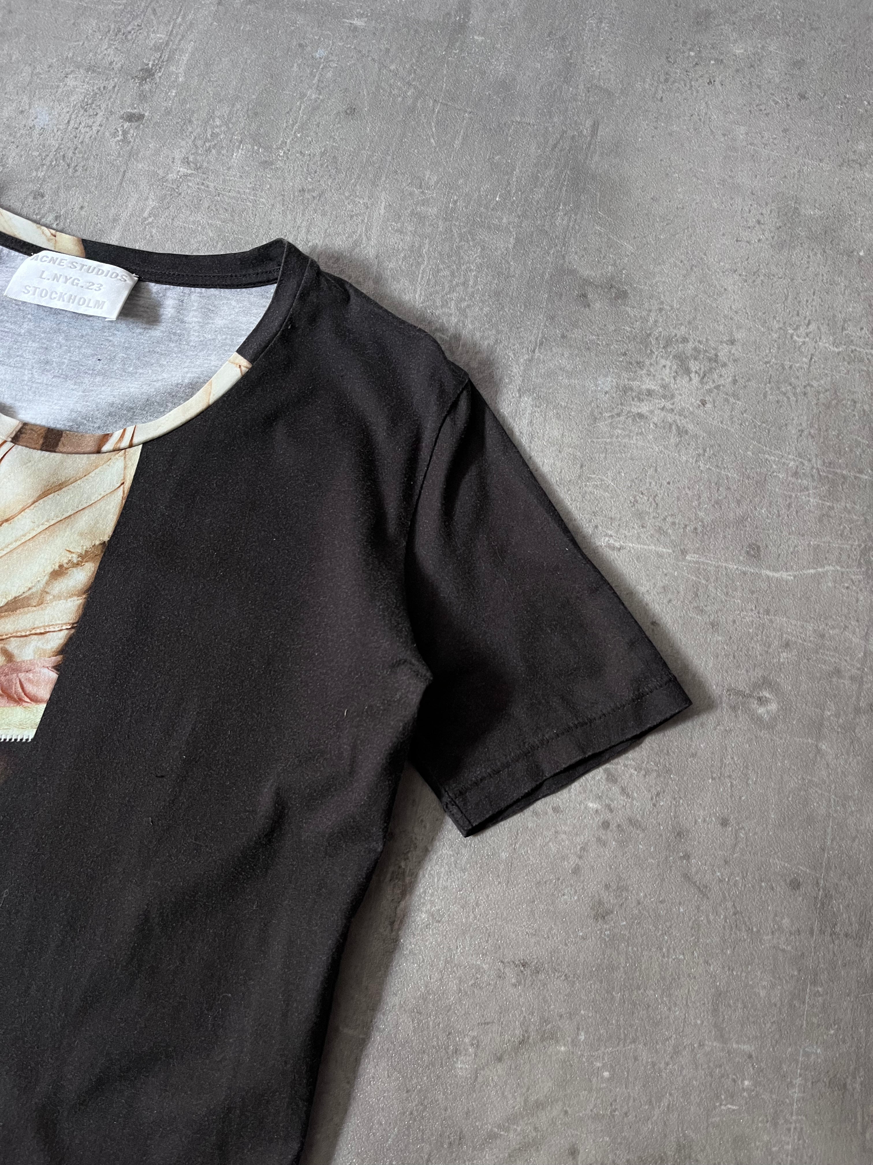 A/W 2013 Acne Studios Bijou Merc Half Print T-shirt Black Beige Men - XS