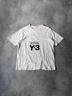 Y-3 Yohji Yamamoto x Adidas Embroidered Logo T-shirt Beige Men - M