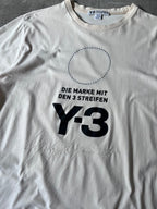 Y-3 Yohji Yamamoto x Adidas Embroidered Logo T-shirt Beige Men - M