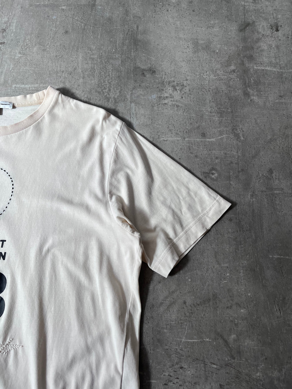 Y-3 Yohji Yamamoto x Adidas Embroidered Logo T-shirt Beige Men - M