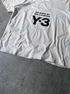 Y-3 Yohji Yamamoto x Adidas Embroidered Logo T-shirt Beige Men - M