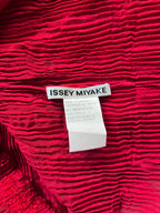 Issey Miyake 90s Pleats Please Turtleneck Long Sleeve Red Unisex - L