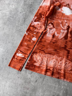 S/S 1994 Jean Paul Gaultier Krishna & The Opis Mesh Top Long Sleeve Orange Unisex - S