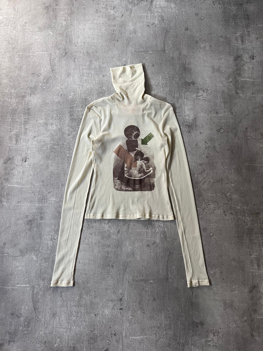 A/W 2003 Jean Paul Gaultier Eyeball Mesh Top Long Sleeve Unisex - S
