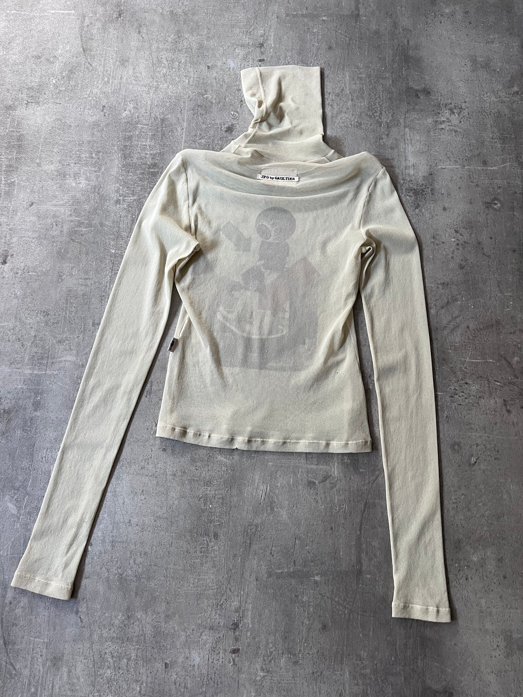 A/W 2003 Jean Paul Gaultier Eyeball Mesh Top Long Sleeve Unisex - S