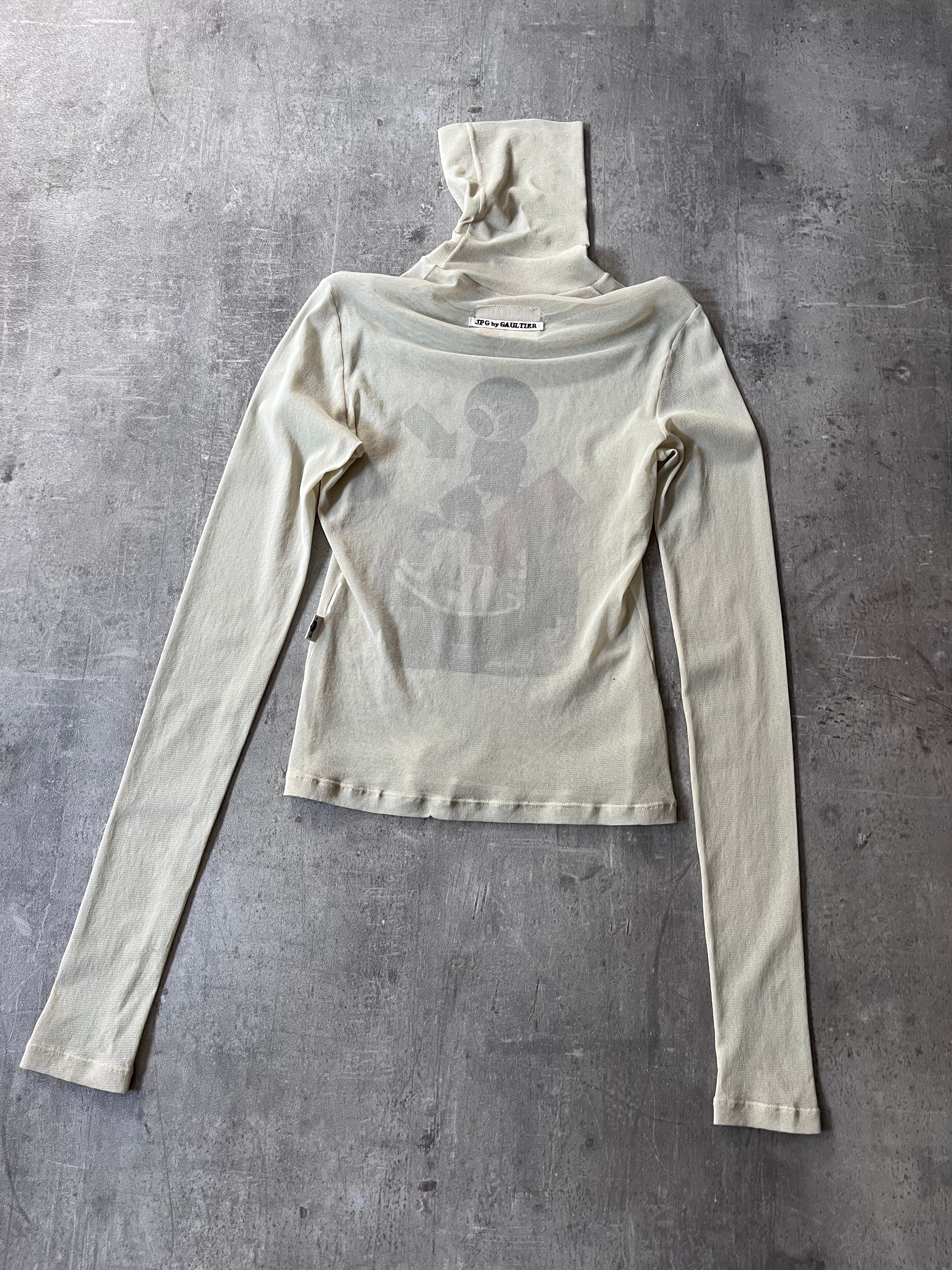 A/W 2003 Jean Paul Gaultier Eyeball Mesh Top Long Sleeve Unisex - S