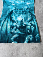 S/S 2001 Jean Paul Gaultier "Satan" Tatto Mesh Top Tank Top Blue - L