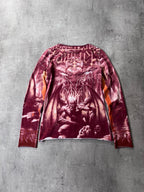 S/S 2001 Jean Paul Gaultier "Satan" Tatto Long Sleeve Red Unisex - M