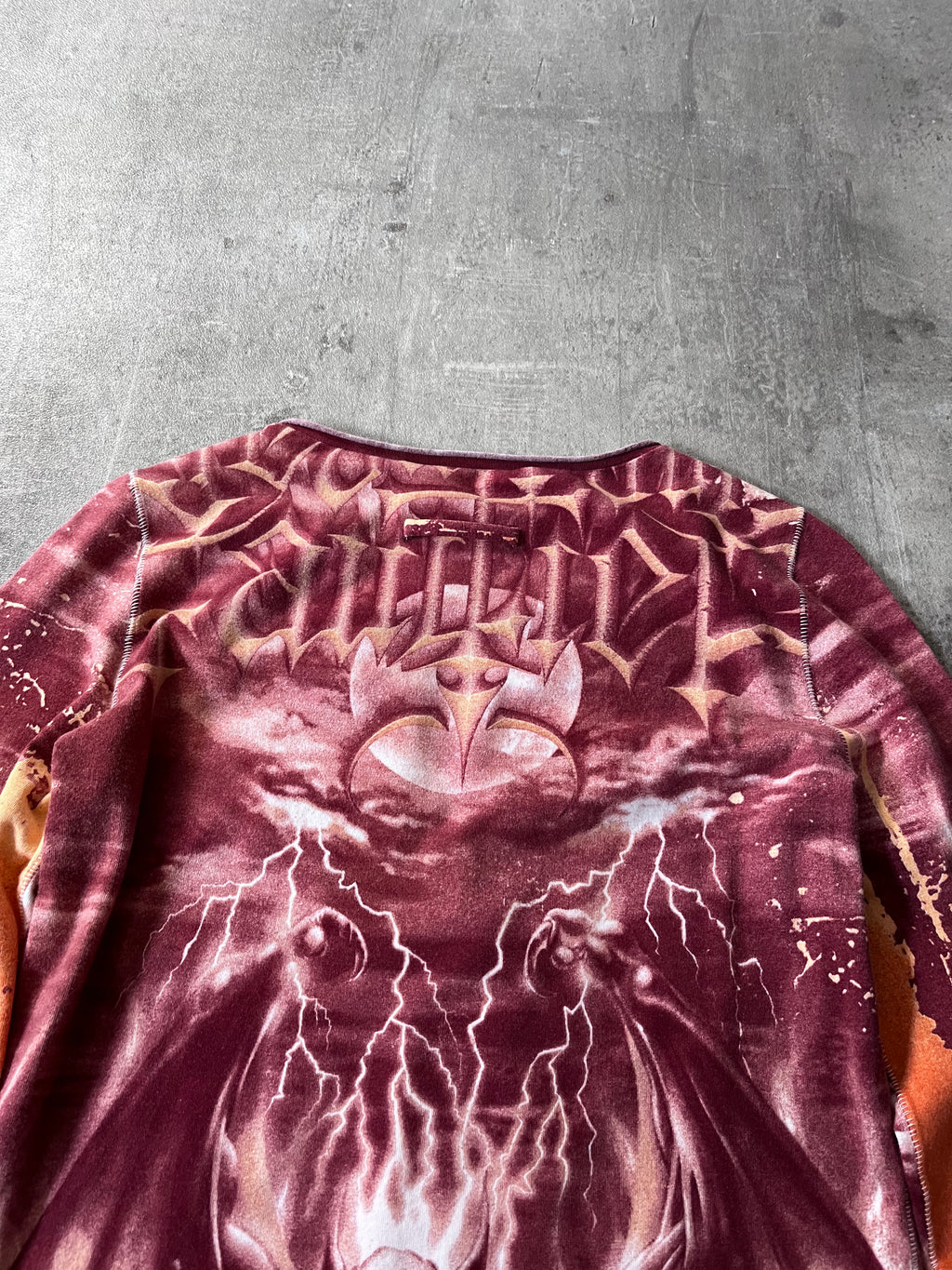 S/S 2001 Jean Paul Gaultier "Satan" Tatto Long Sleeve Red Unisex - M
