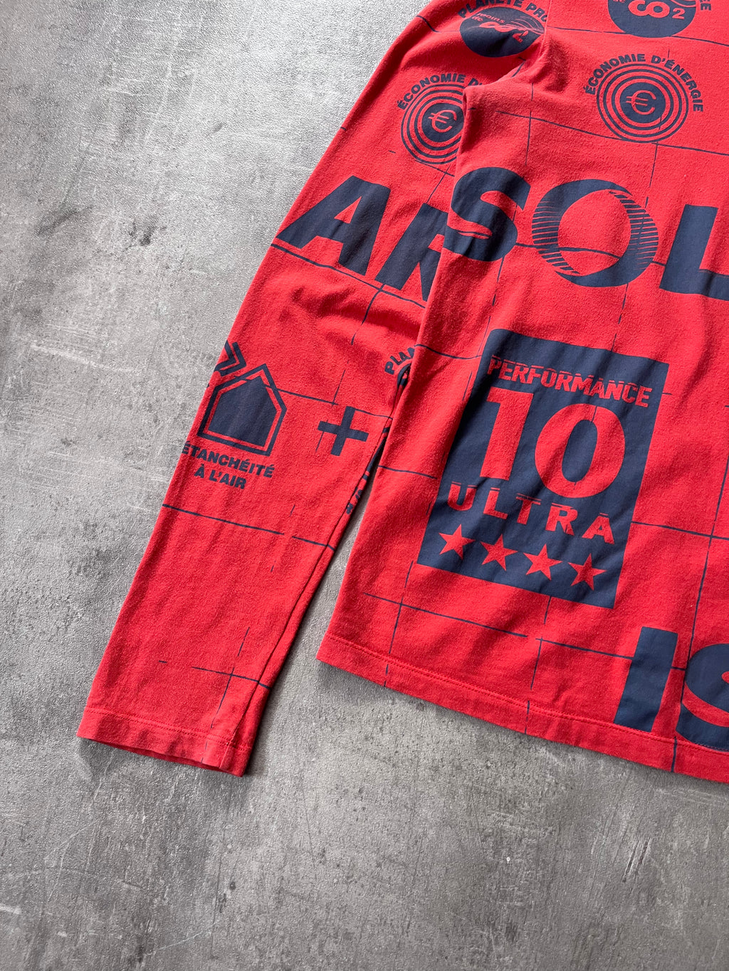 A/W 2014 Maison Margiela Solar All Over Print Long Sleeve Red Men - M