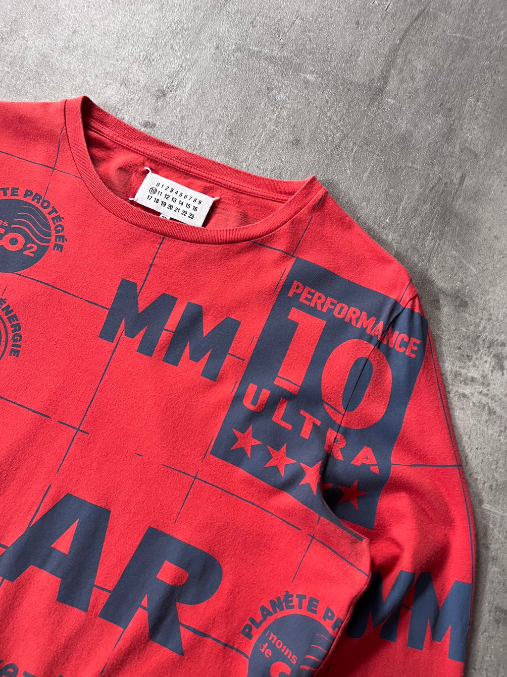 A/W 2014 Maison Margiela Solar All Over Print Long Sleeve Red Men - M