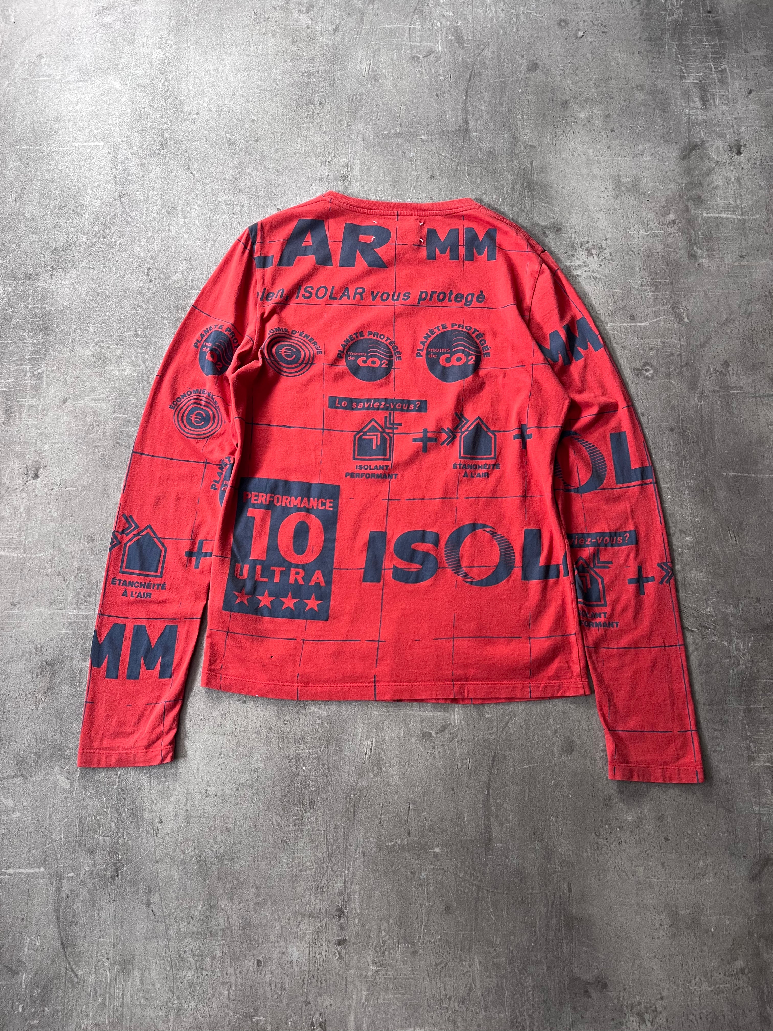 A/W 2014 Maison Margiela Solar All Over Print Long Sleeve Red Men - M