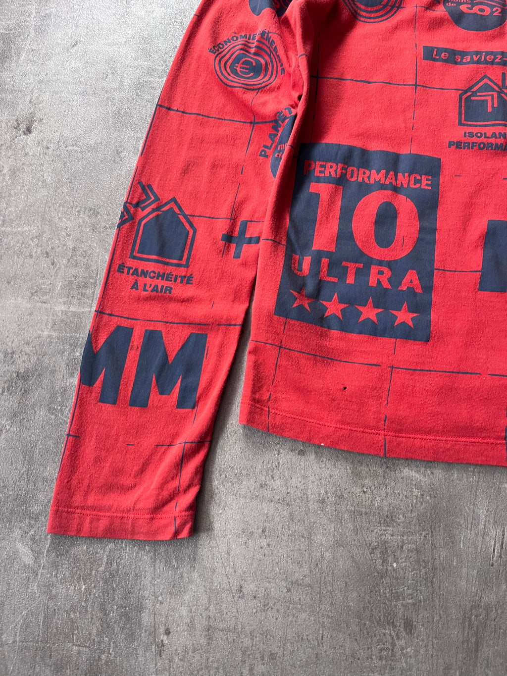 A/W 2014 Maison Margiela Solar All Over Print Long Sleeve Red Men - M