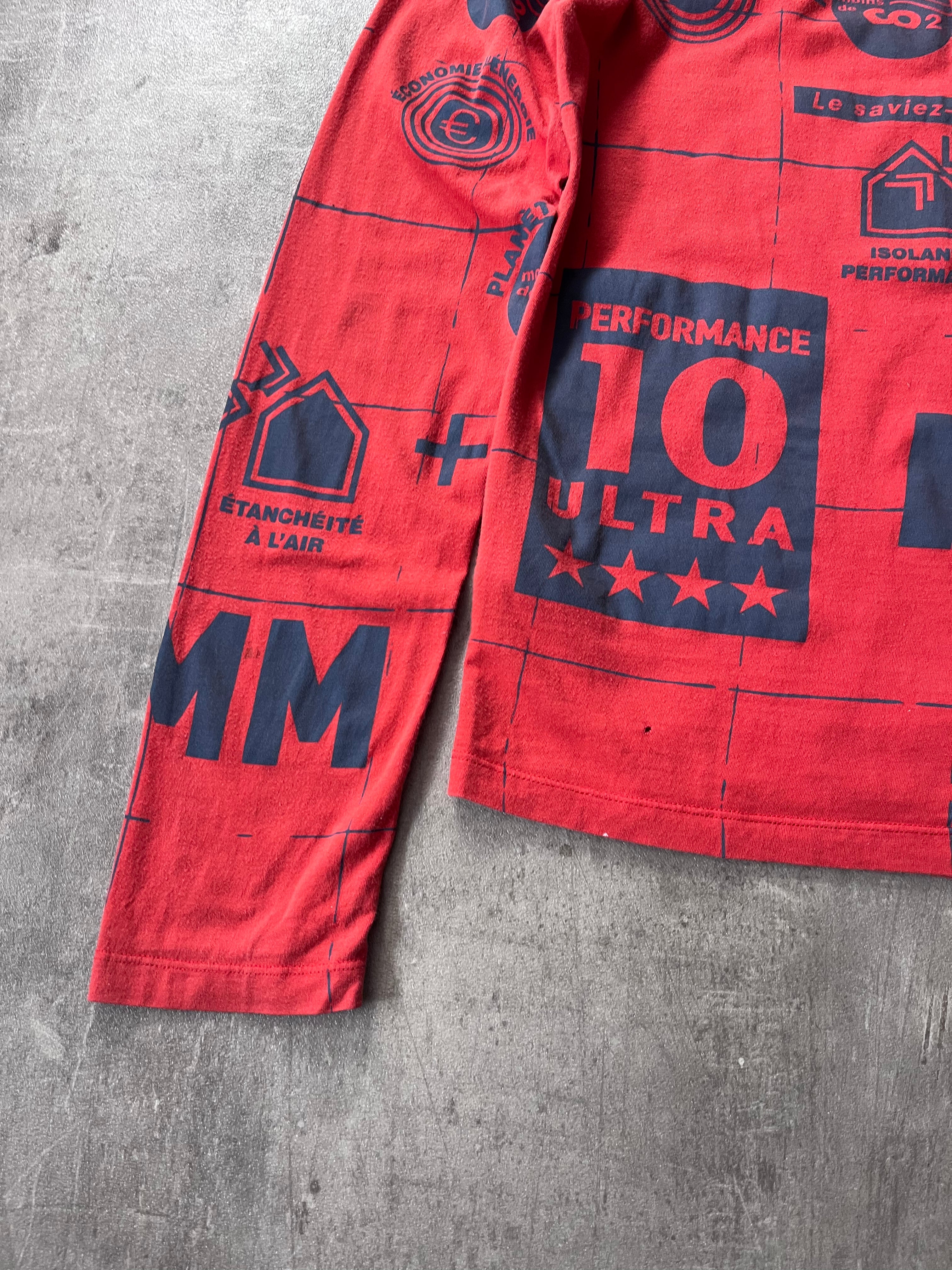A/W 2014 Maison Margiela Solar All Over Print Long Sleeve Red Men - M