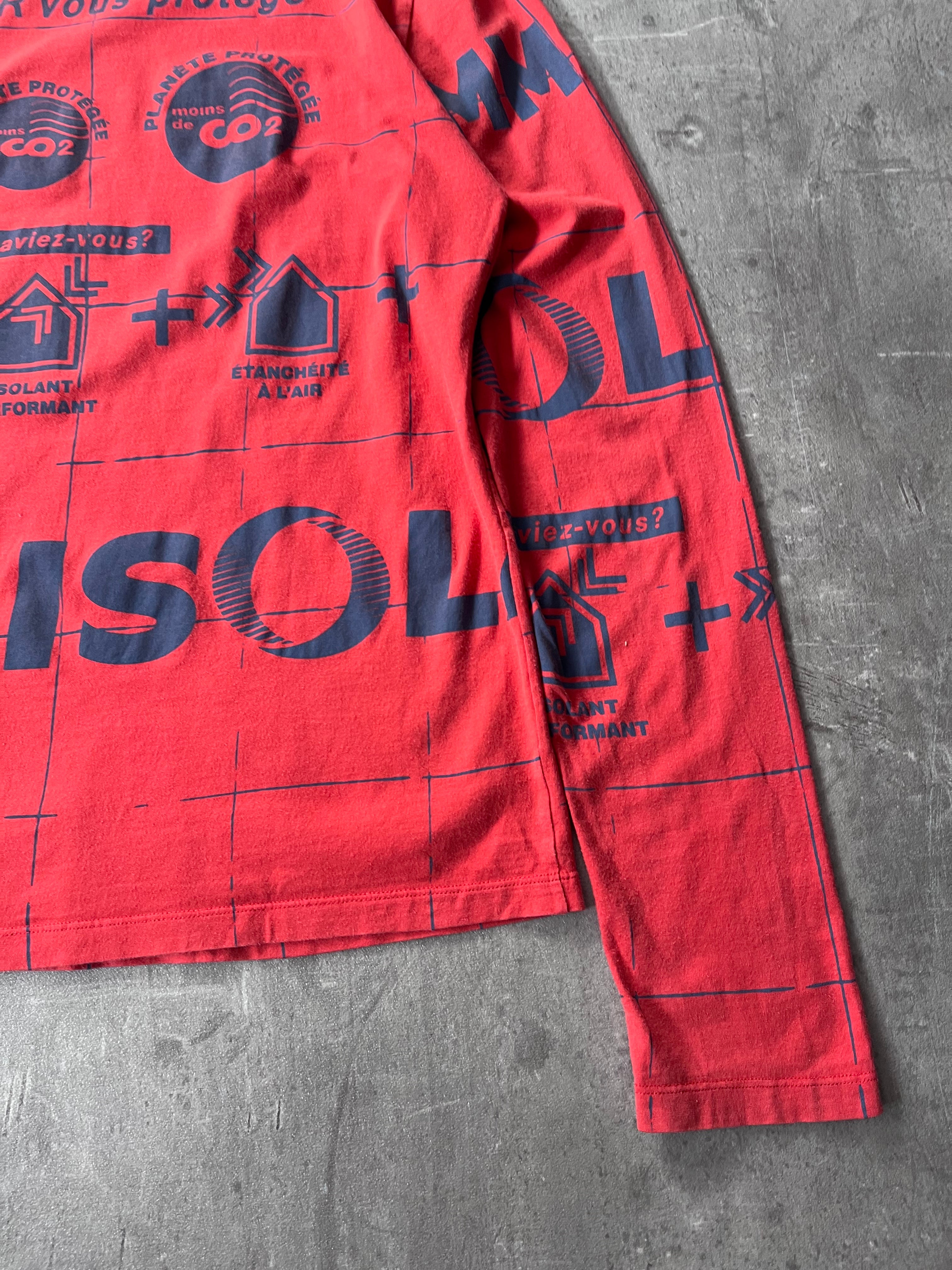 A/W 2014 Maison Margiela Solar All Over Print Long Sleeve Red Men - M