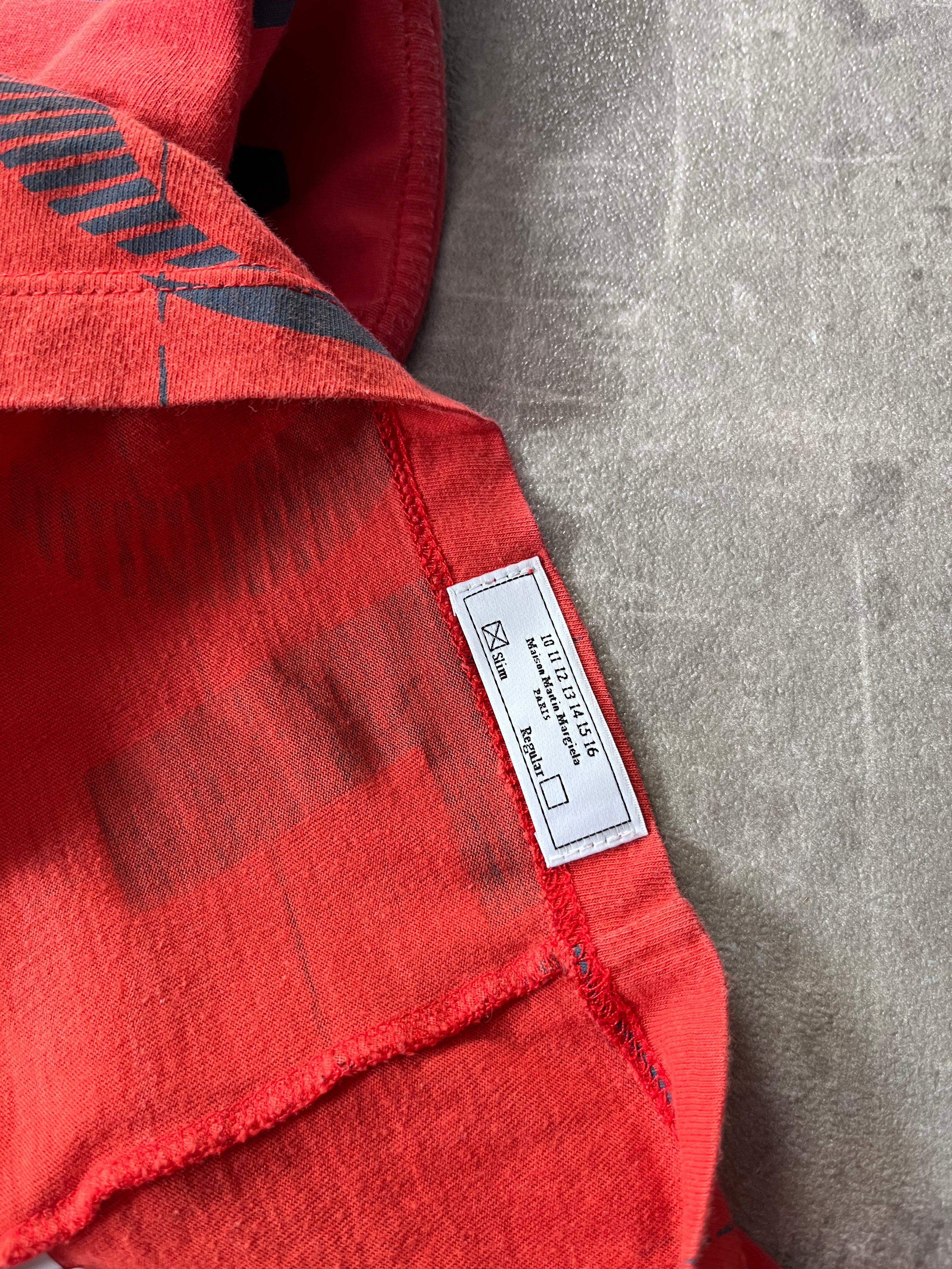 A/W 2014 Maison Margiela Solar All Over Print Long Sleeve Red Men - M