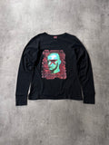 Jean Paul Gaultier Vintage Face Print Long Sleeve Black Men - M