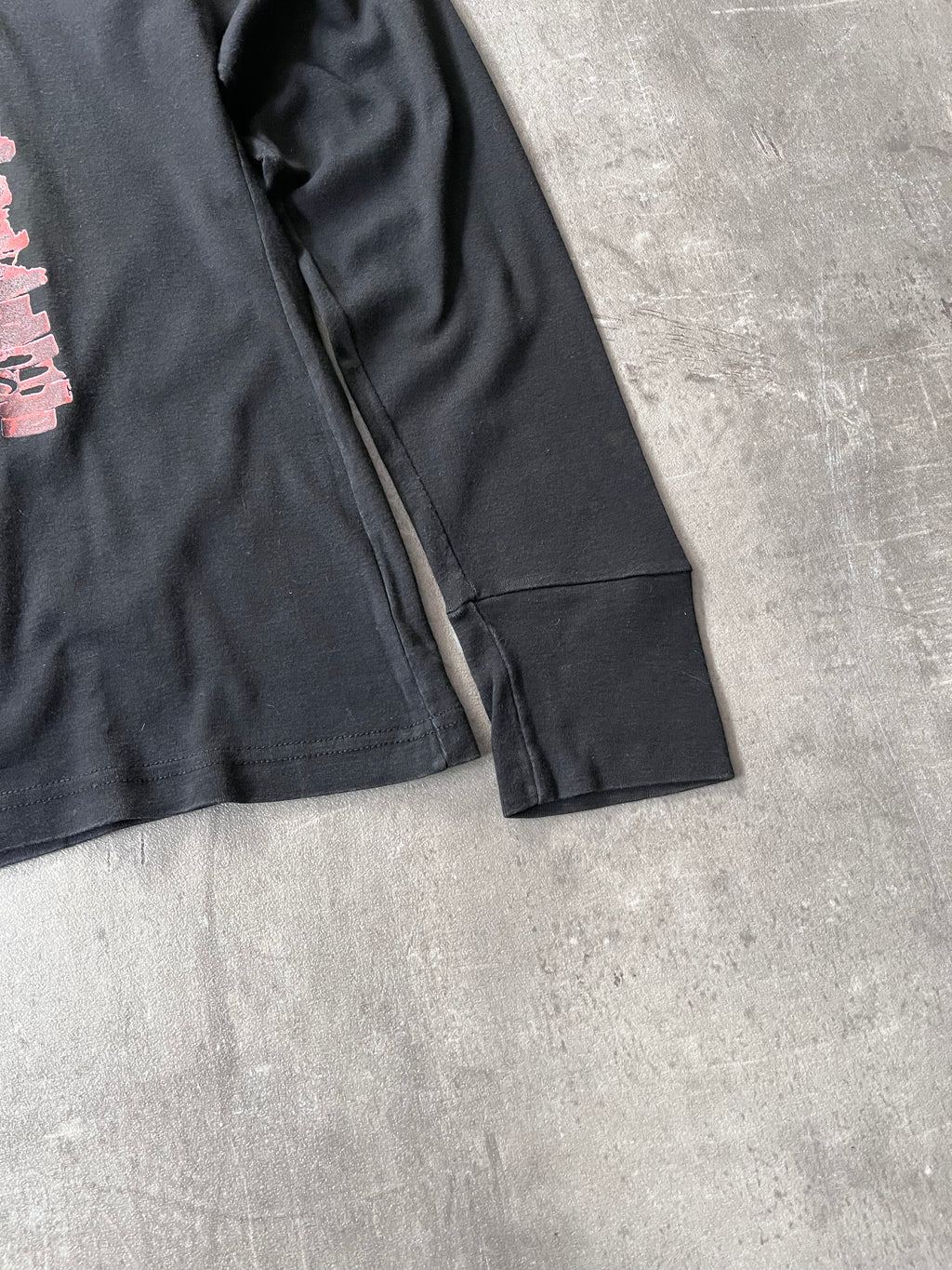 Jean Paul Gaultier Vintage Face Print Long Sleeve Black Men - M