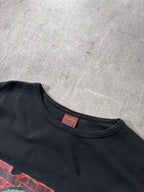 Jean Paul Gaultier Vintage Face Print Long Sleeve Black Men - M