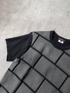 2018 Comme des Garcons Homme Plus Asymmetrical Brick T-shirt Black Grey Men - S
