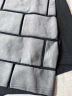 2018 Comme des Garcons Homme Plus Asymmetrical Brick T-shirt Black Grey Men - S