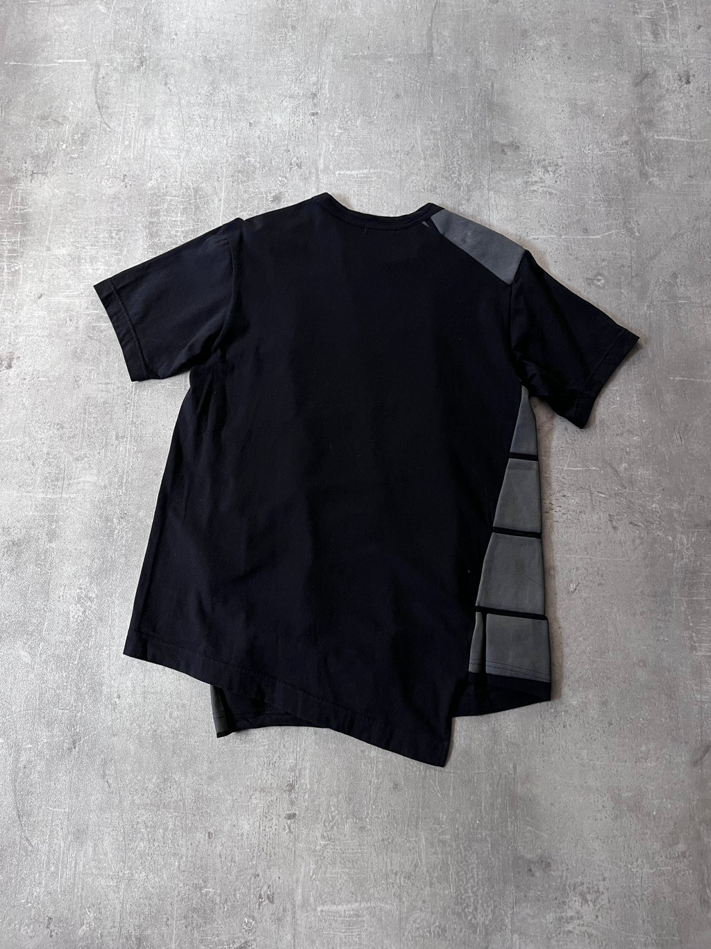 2018 Comme des Garcons Homme Plus Asymmetrical Brick T-shirt Black Grey Men - S