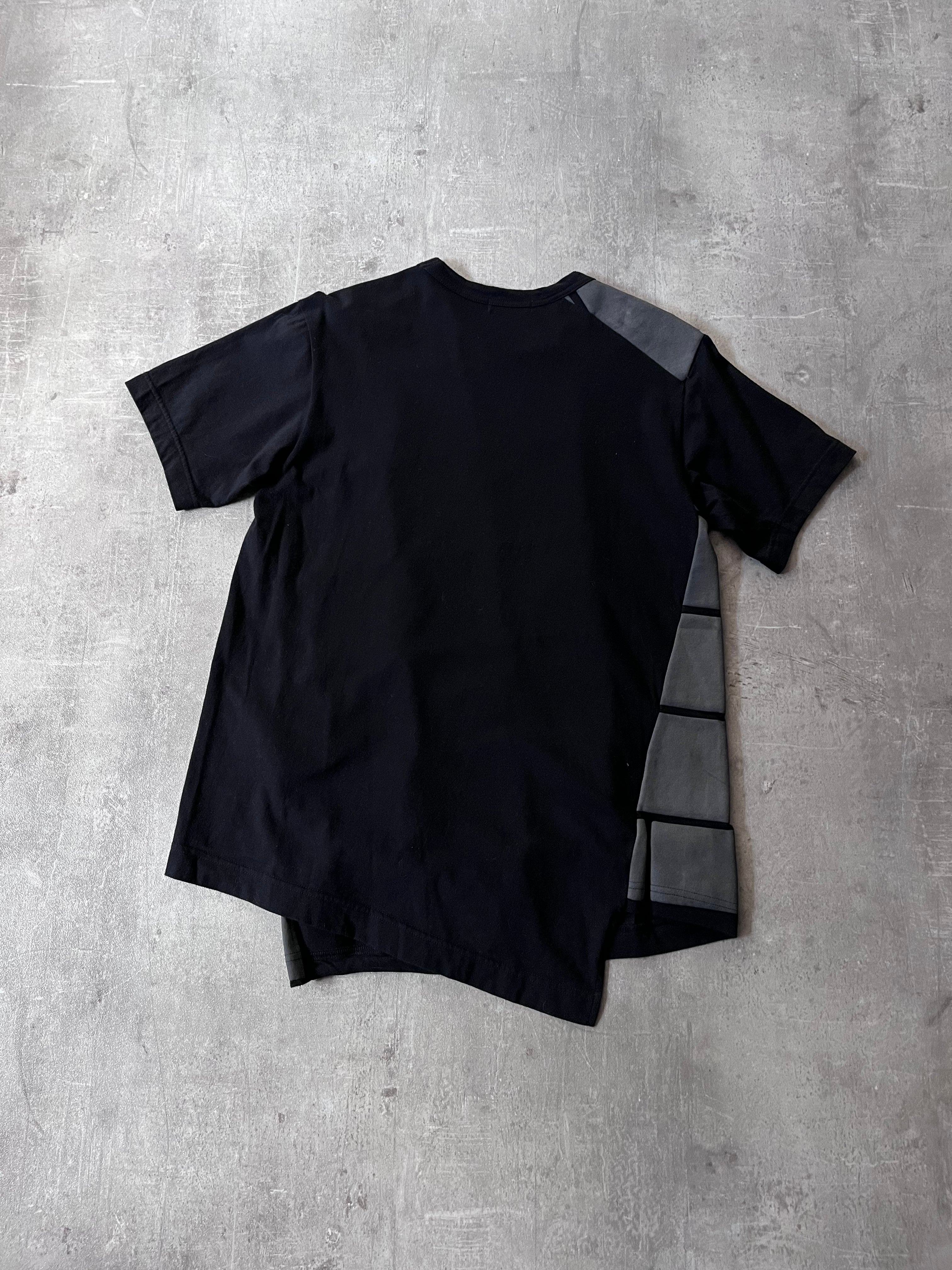 2018 Comme des Garcons Homme Plus Asymmetrical Brick T-shirt Black Grey Men - S