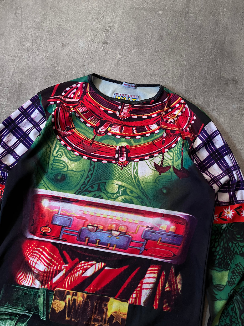 S/S 1996 Walter Van Beirendonck W&LT Alien Long Sleeve Multicolor Men - L