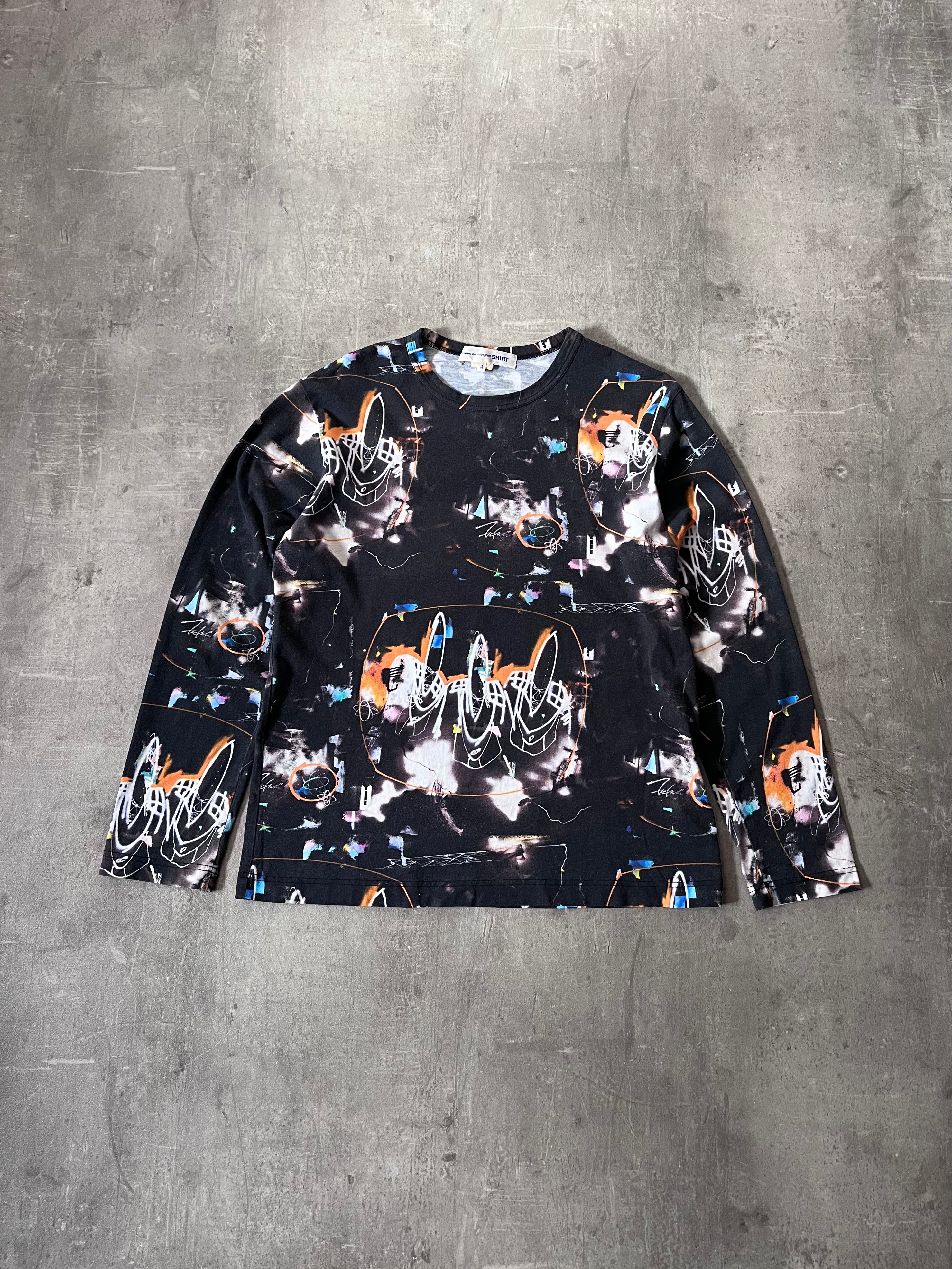 F/W 2020 Comme des Garcons Shirt x Futura Long Sleeve Black Men - M