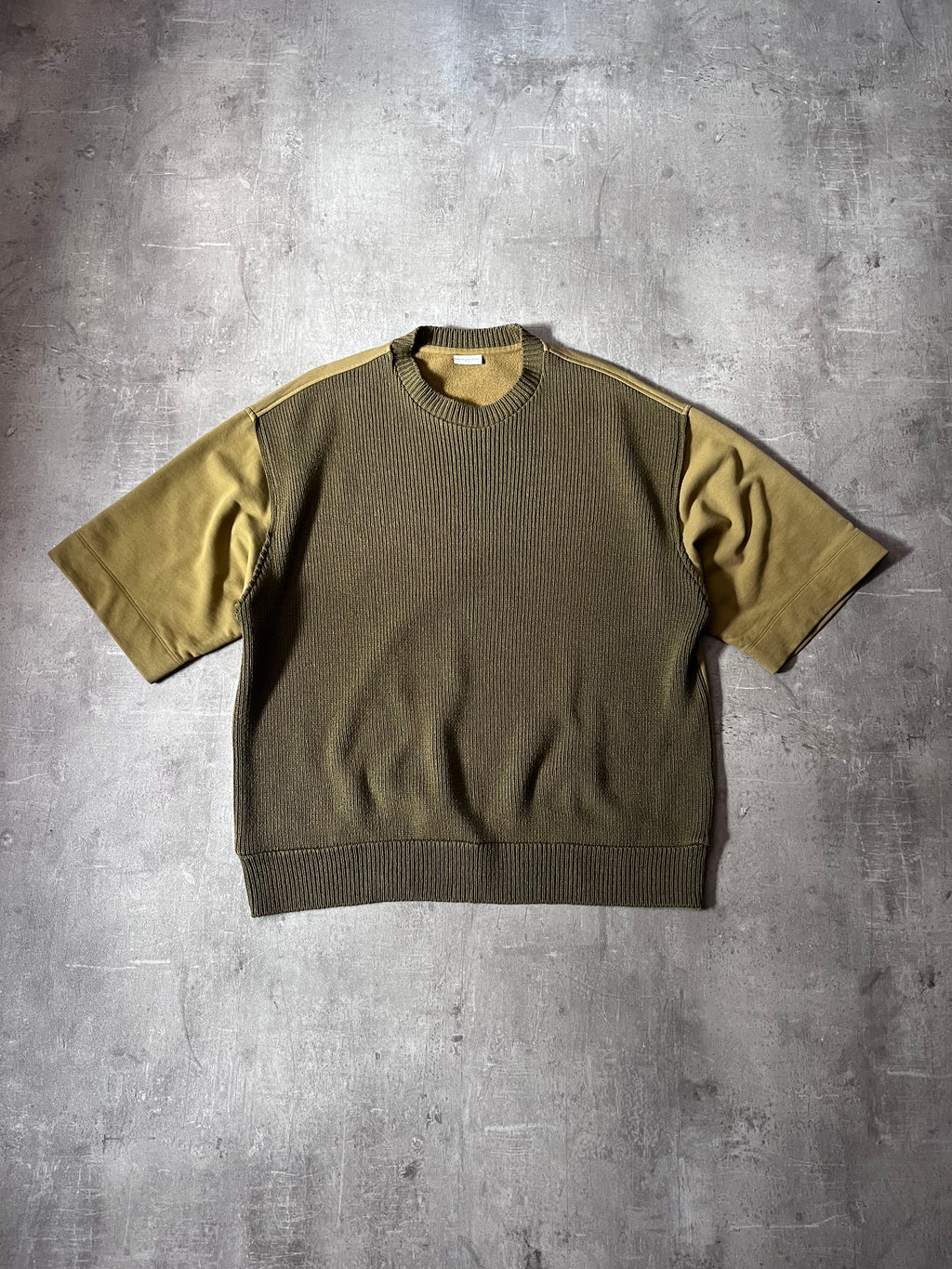 S/S 2018 Dries Van Noten Oversized Knitted T-shirt Green Men - M