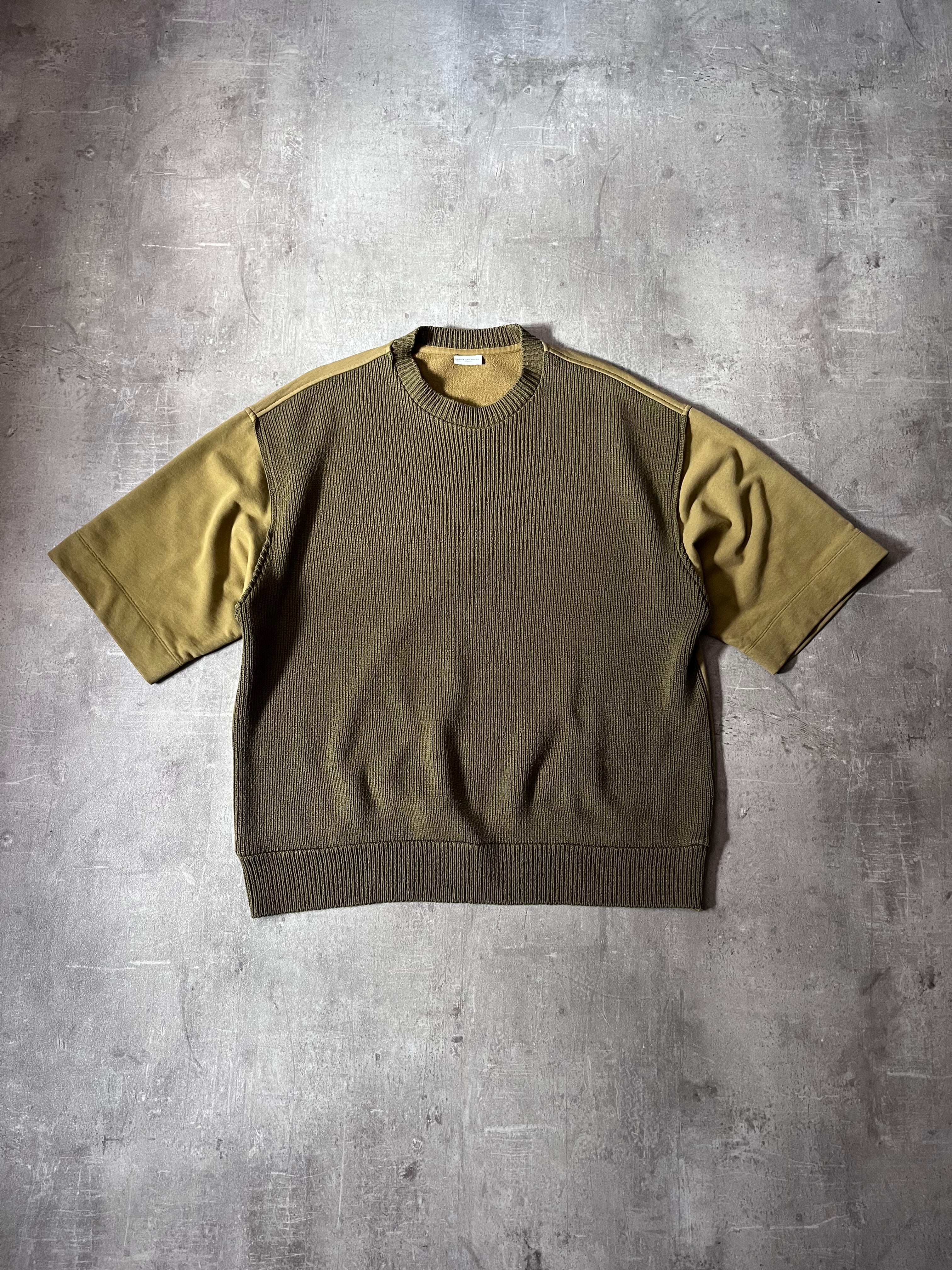 S/S 2018 Dries Van Noten Oversized Knitted T-shirt Green Men - M