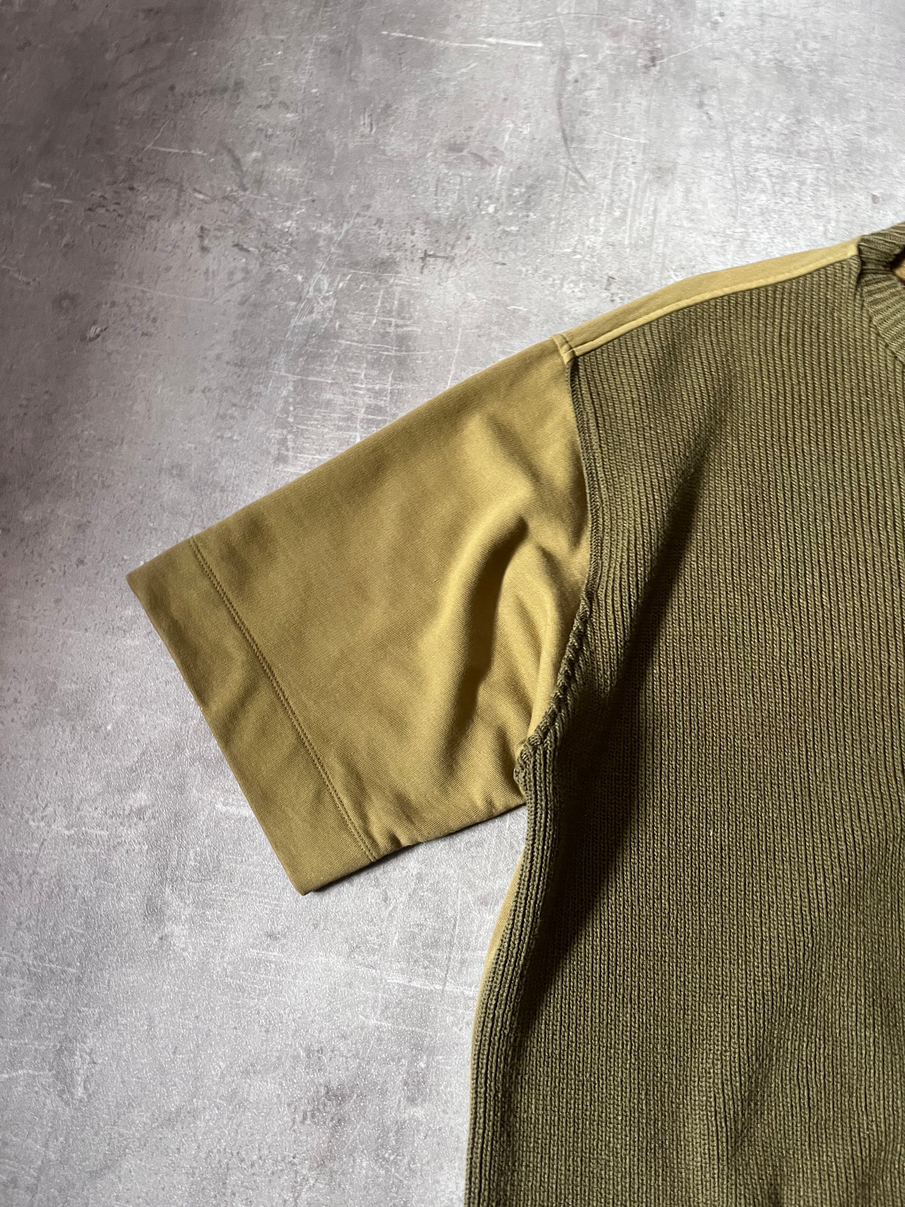 S/S 2018 Dries Van Noten Oversized Knitted T-shirt Green Men - M