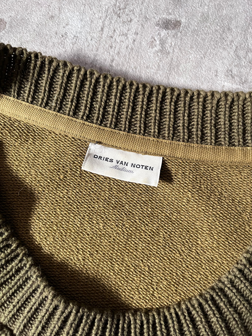 S/S 2018 Dries Van Noten Oversized Knitted T-shirt Green Men - M