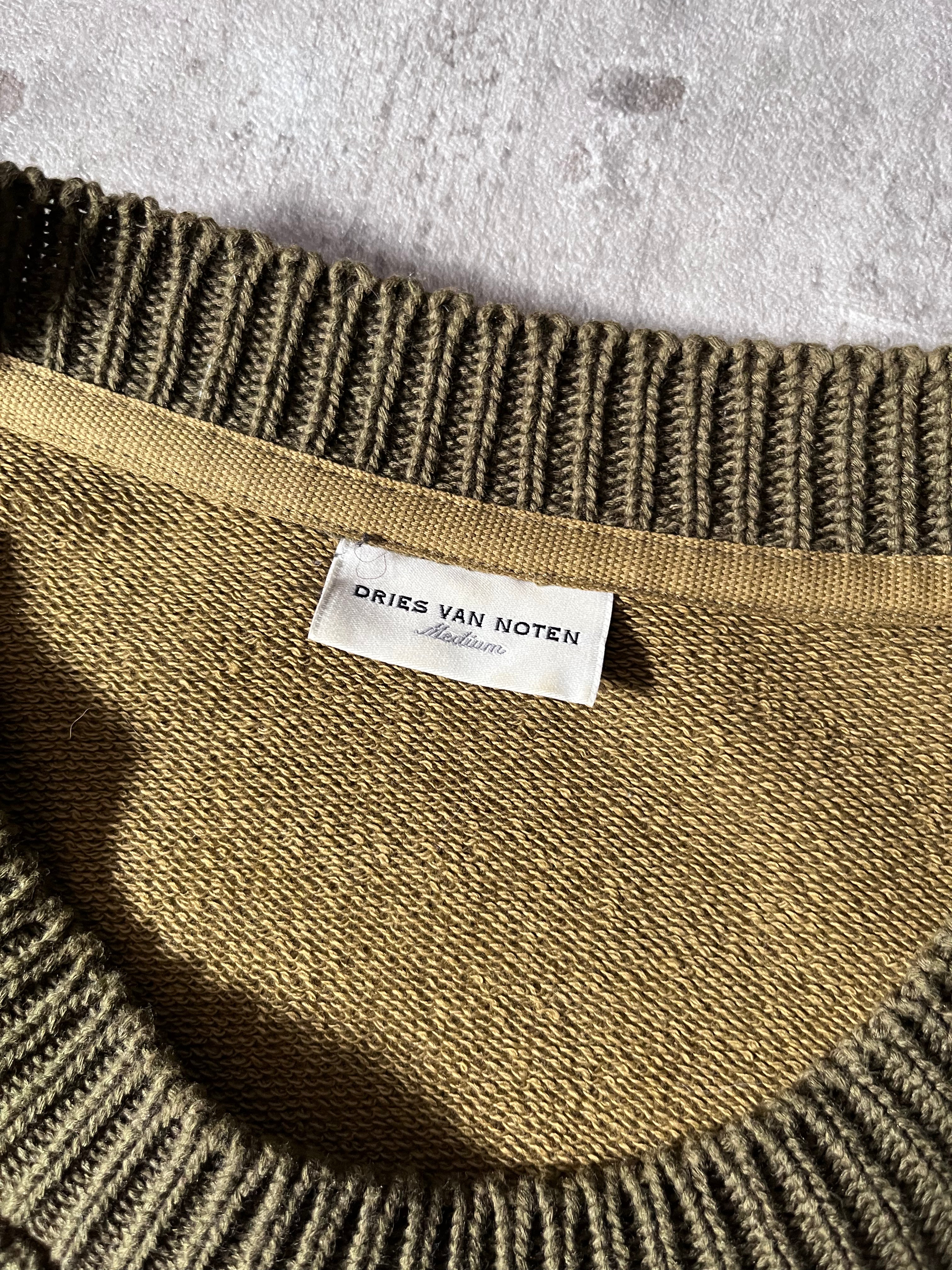 S/S 2018 Dries Van Noten Oversized Knitted T-shirt Green Men - M