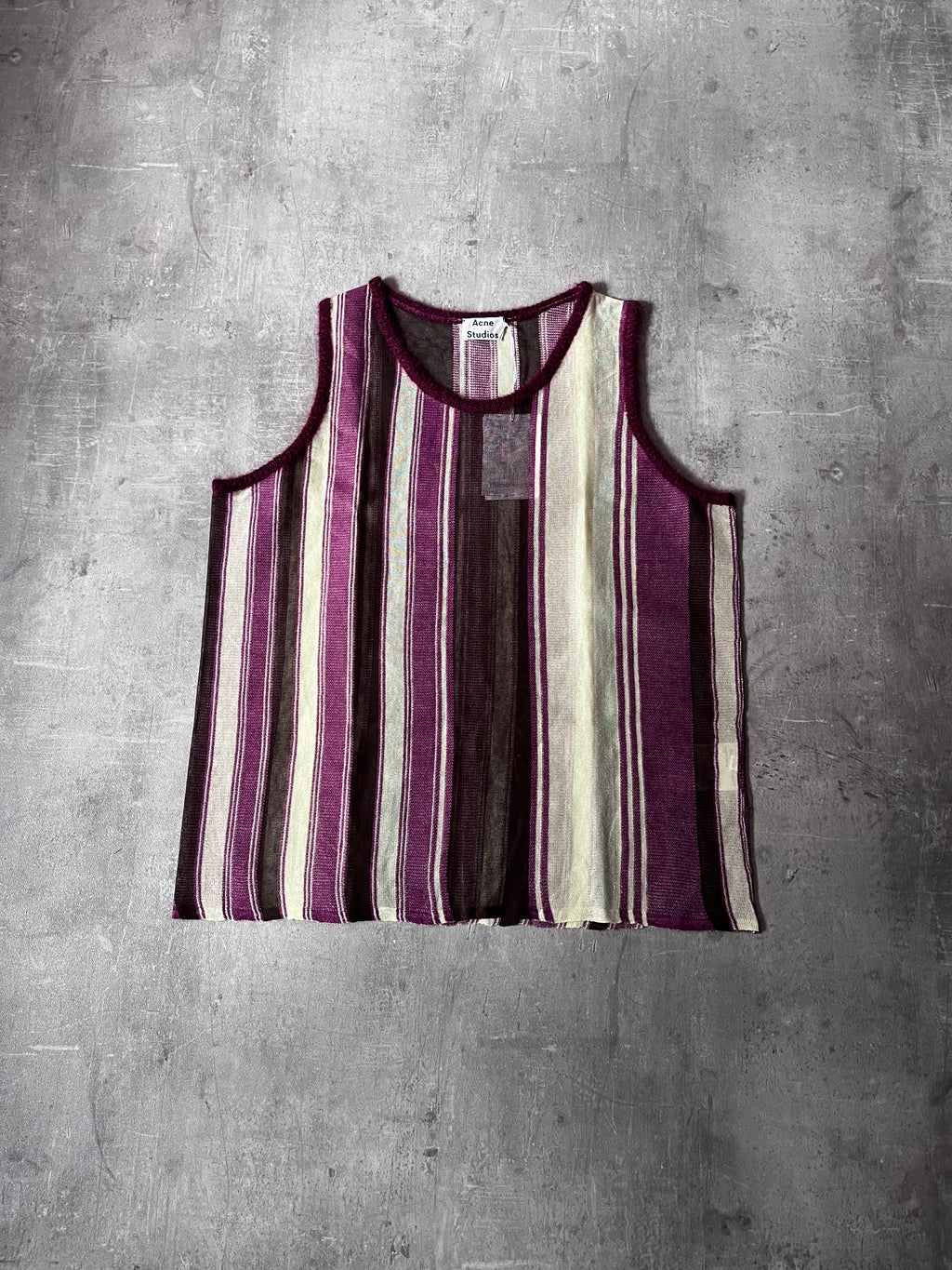 Acne Studios Striped Wool Mohair Tank Top Multicolor Men - M