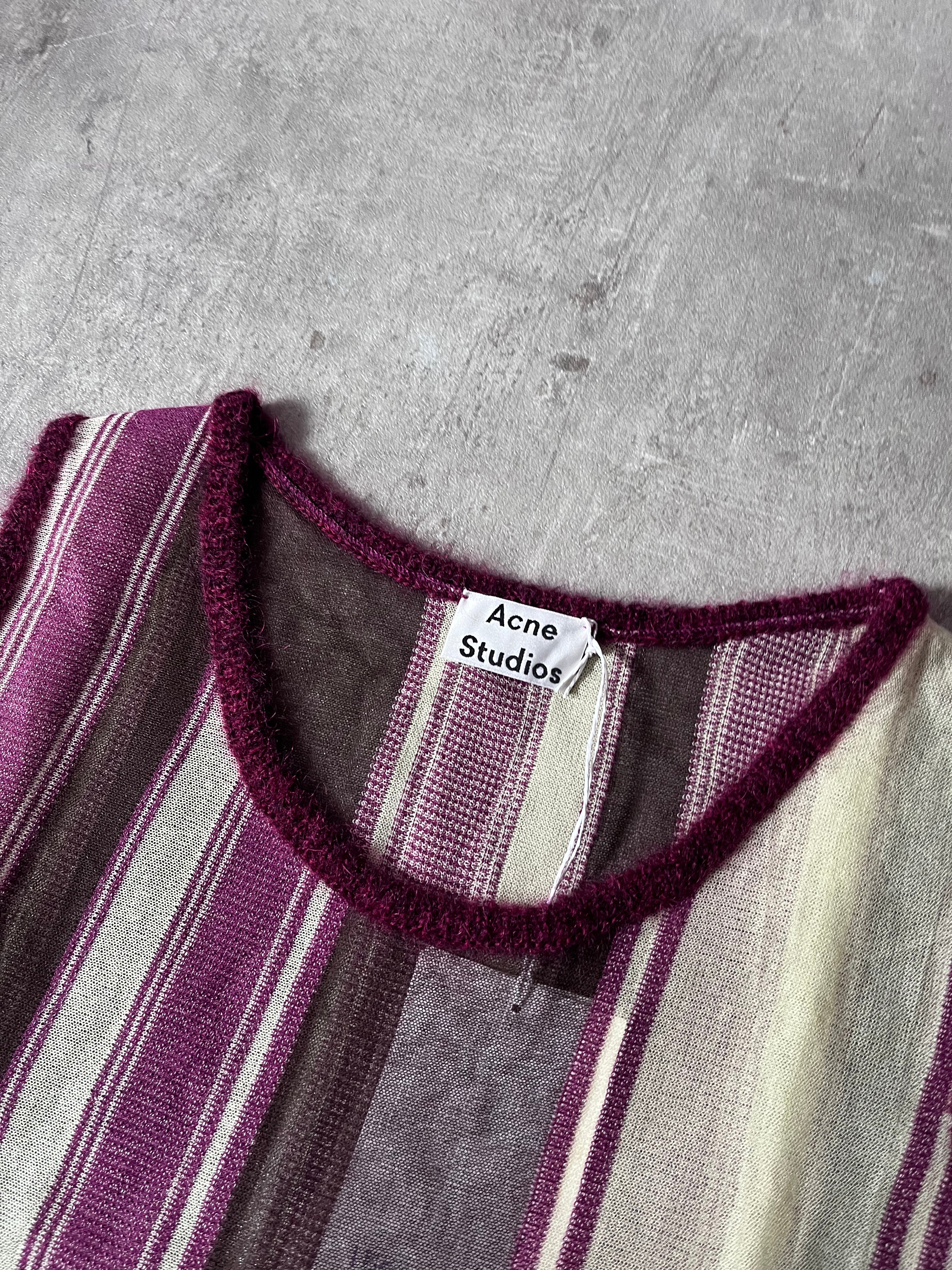 Acne Studios Striped Wool Mohair Tank Top Multicolor Men - M