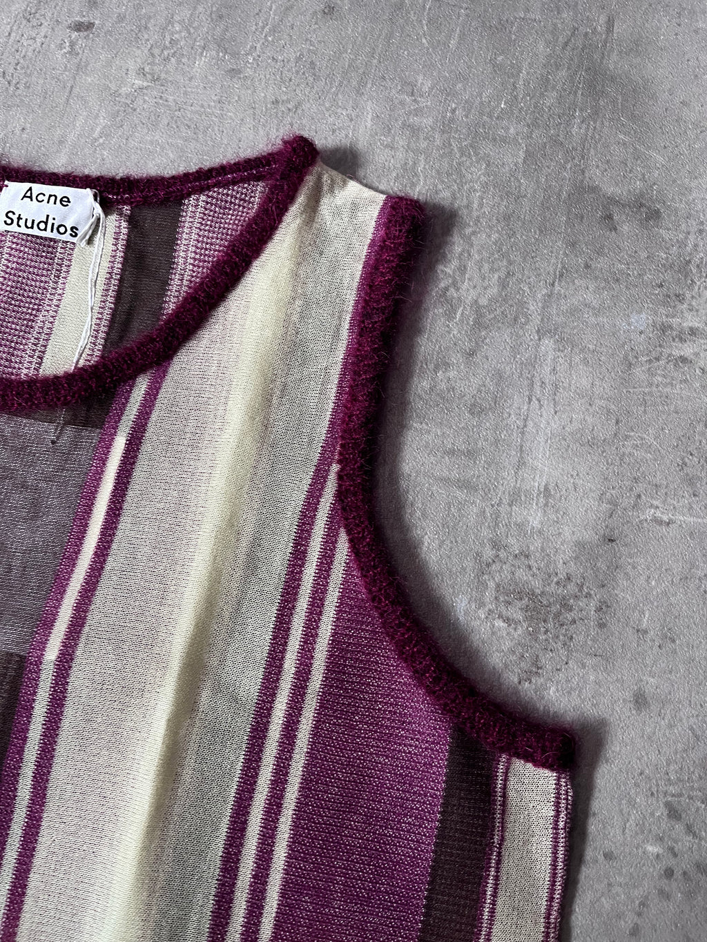 Acne Studios Striped Wool Mohair Tank Top Multicolor Men - M
