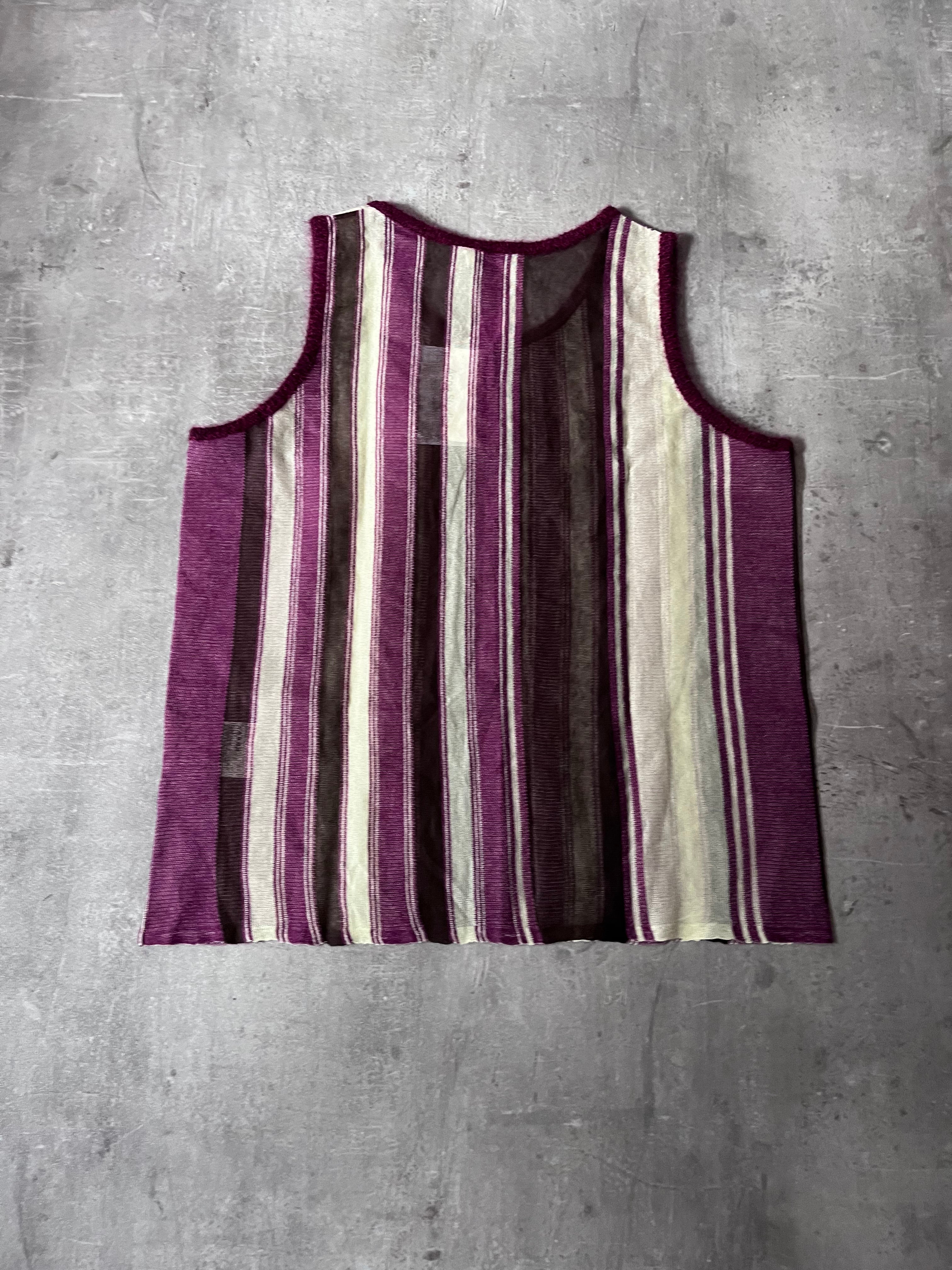 Acne Studios Striped Wool Mohair Tank Top Multicolor Men - M