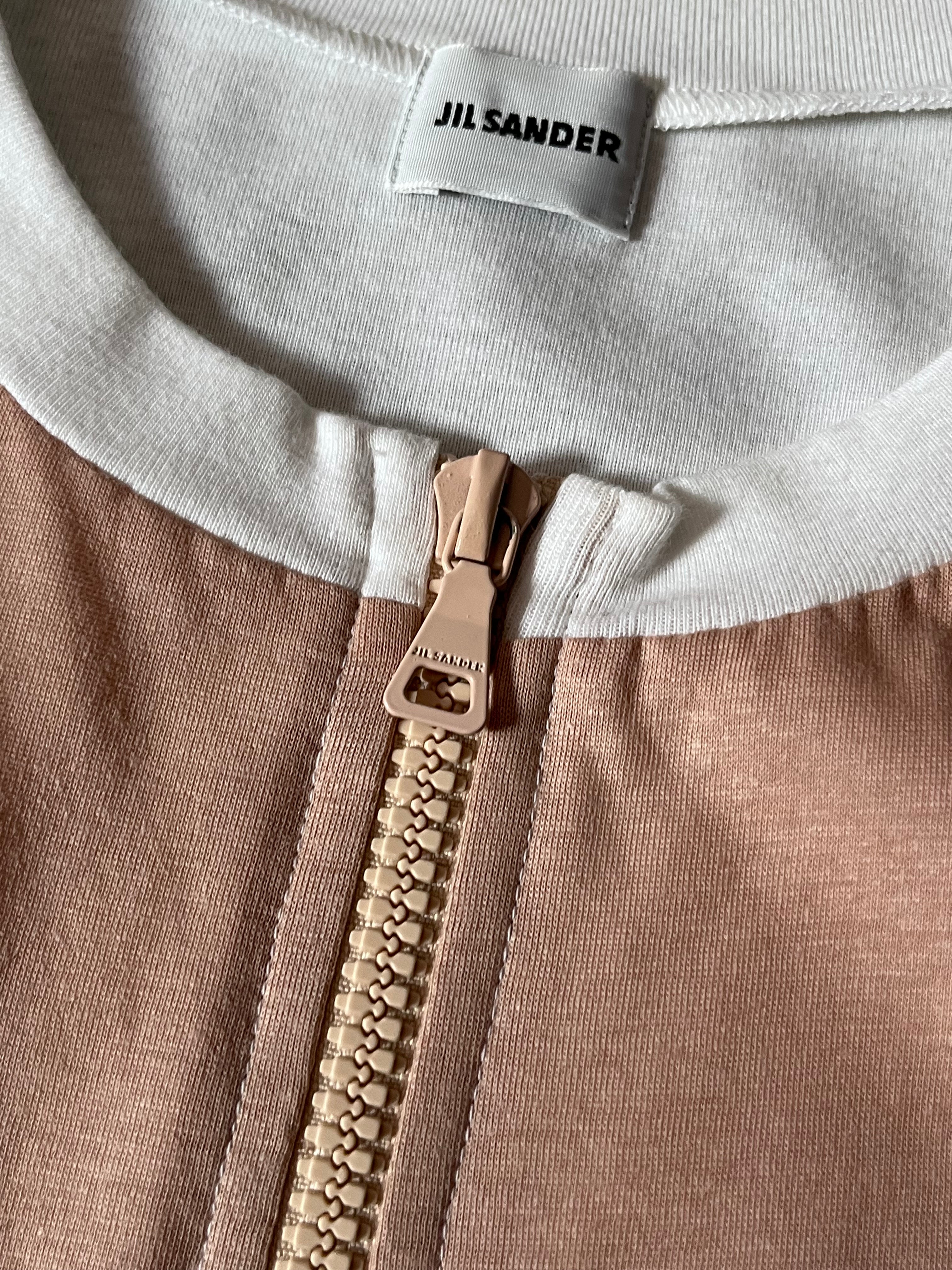 Jil Sander Polyurethan Zip Tank Top Pink White Men - S