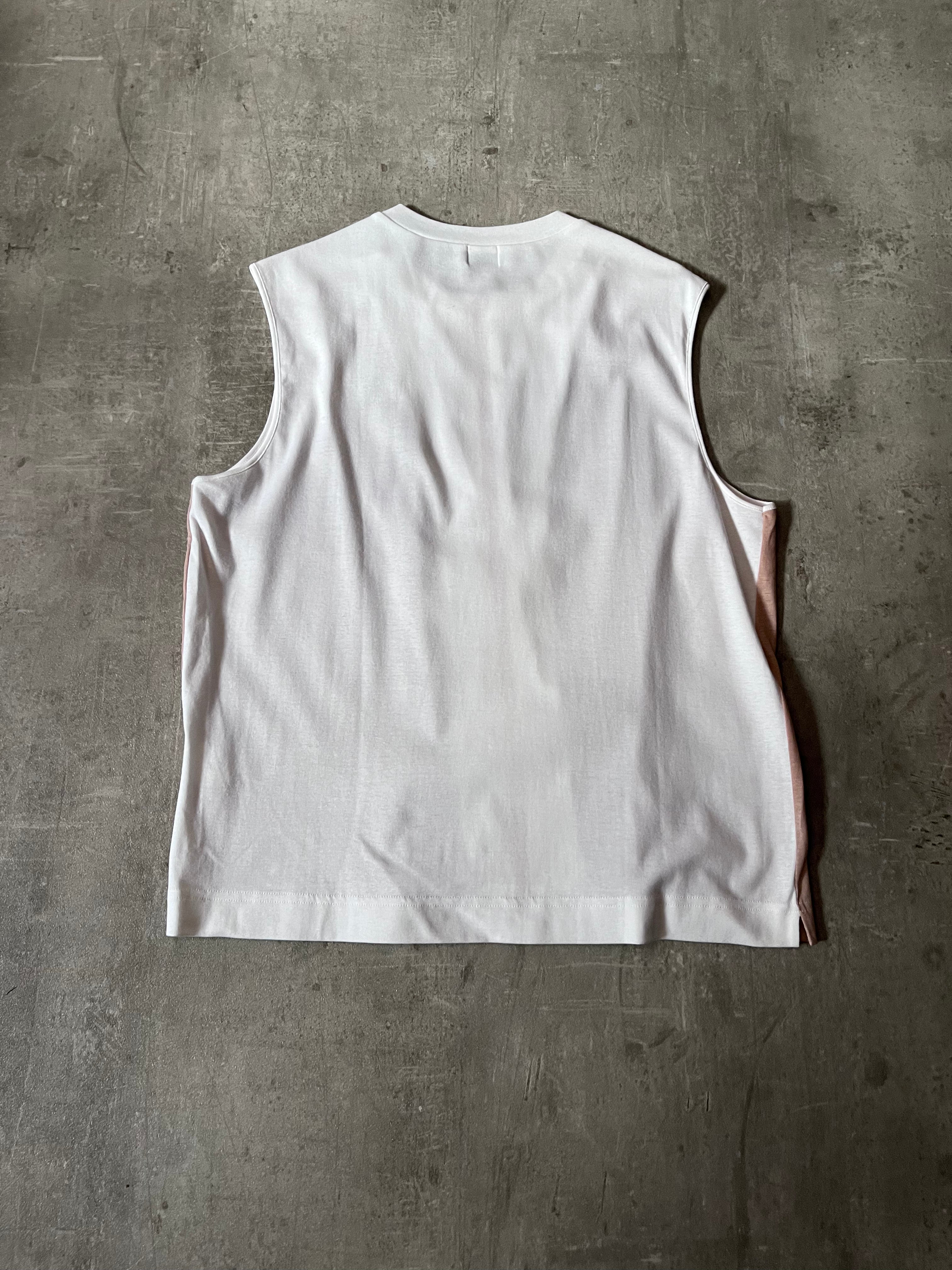 Jil Sander Polyurethan Zip Tank Top Pink White Men - S