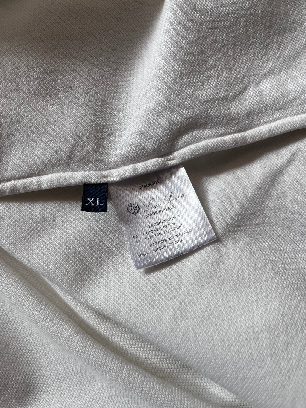 Loro Piana Pocket Regatta Cotton Polo T-shirt White Men - XL
