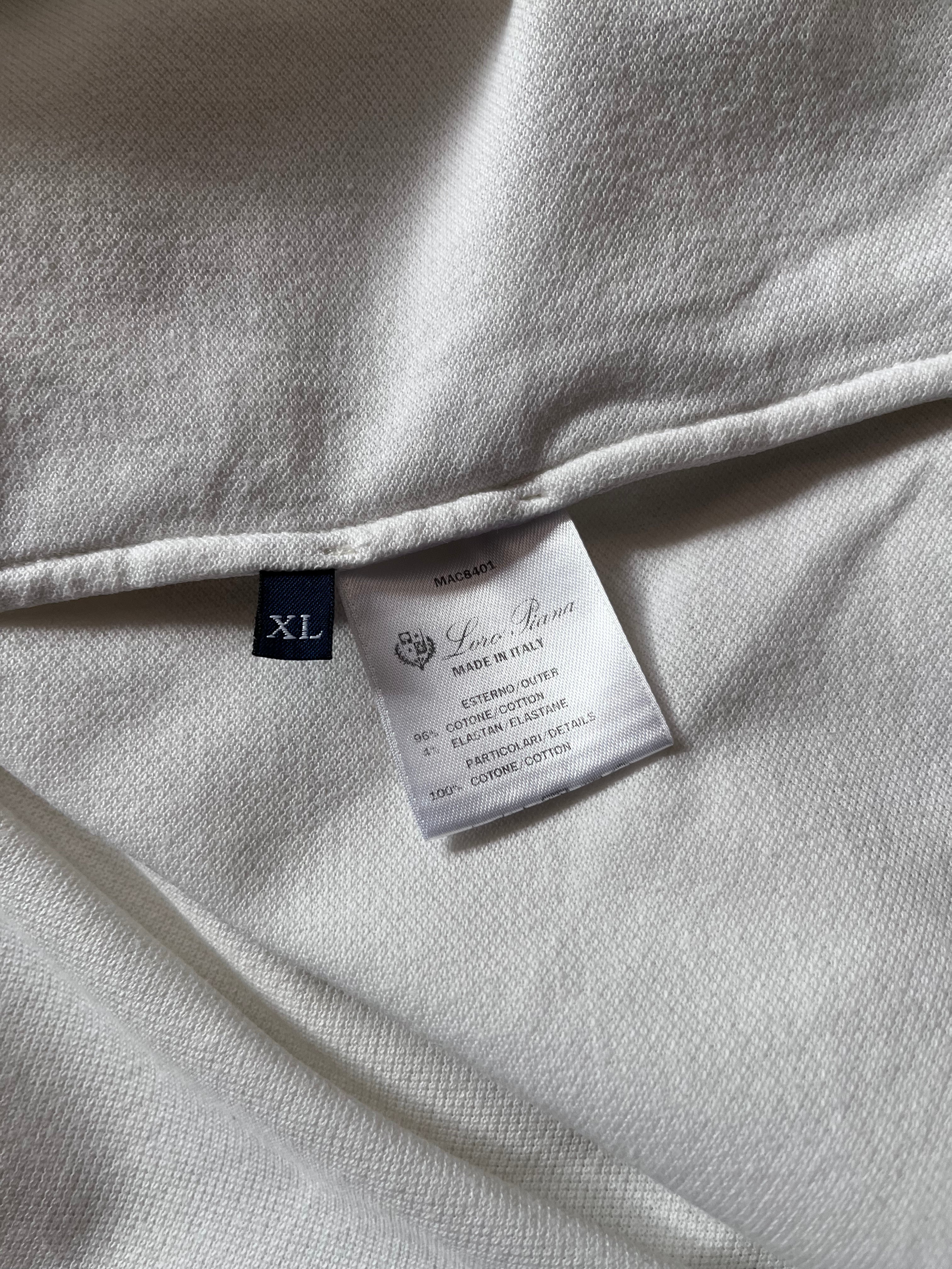 Loro Piana Pocket Regatta Cotton Polo T-shirt White Men - XL