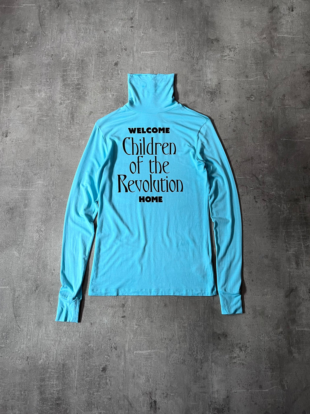 S/S 2021 Raf Simons "Children of the Revolution" Turtleneck Long Sleeve Blue Men - XS