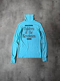 S/S 2021 Raf Simons "Children of the Revolution" Turtleneck Long Sleeve Blue Men - XS