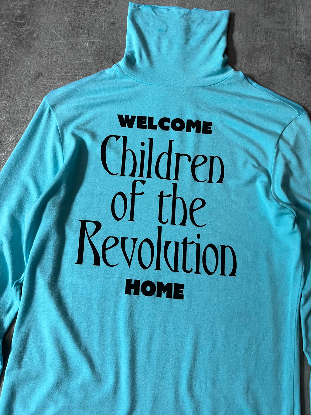 S/S 2021 Raf Simons "Children of the Revolution" Turtleneck Long Sleeve Blue Men - XS