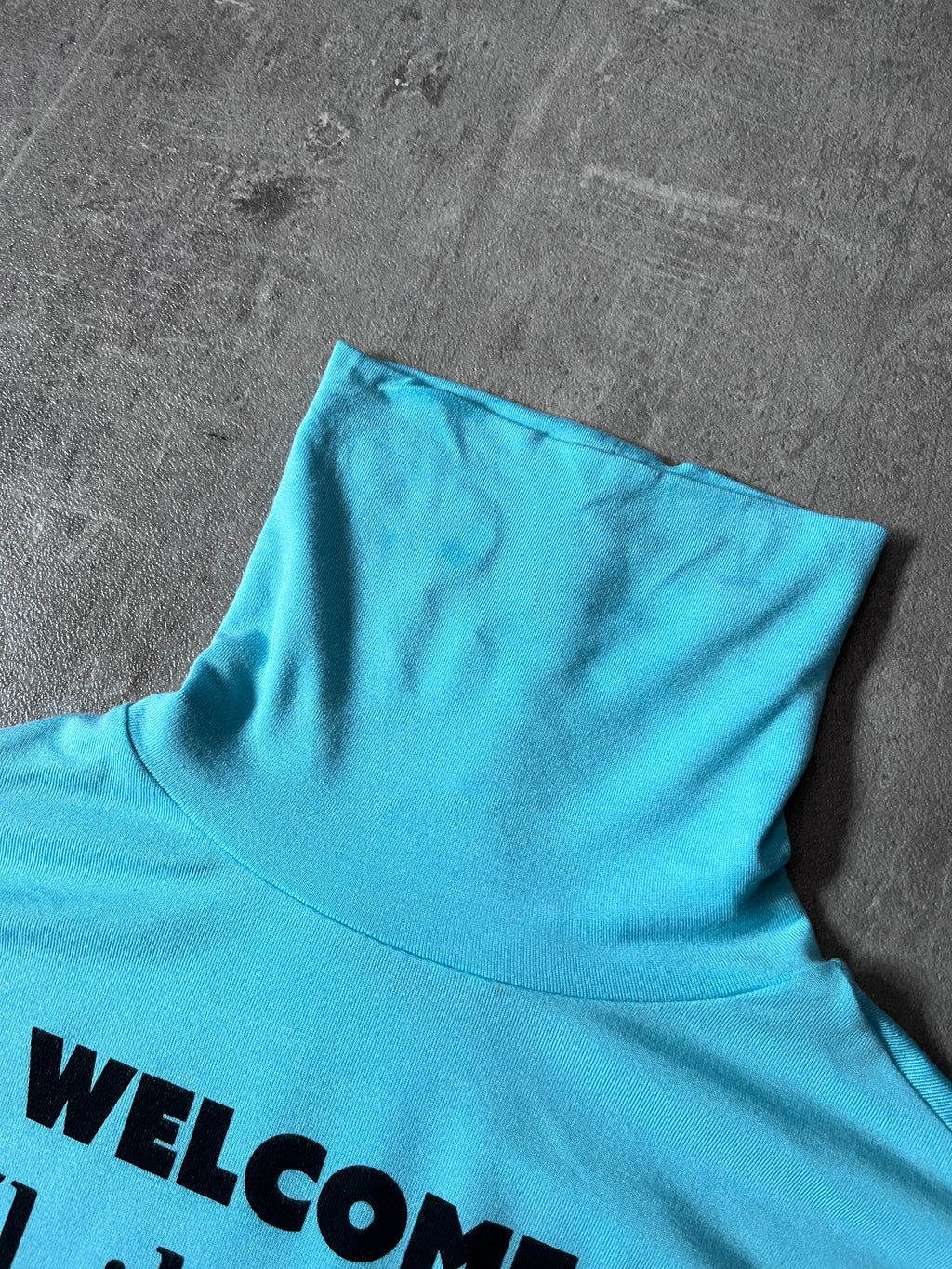 S/S 2021 Raf Simons "Children of the Revolution" Turtleneck Long Sleeve Blue Men - XS