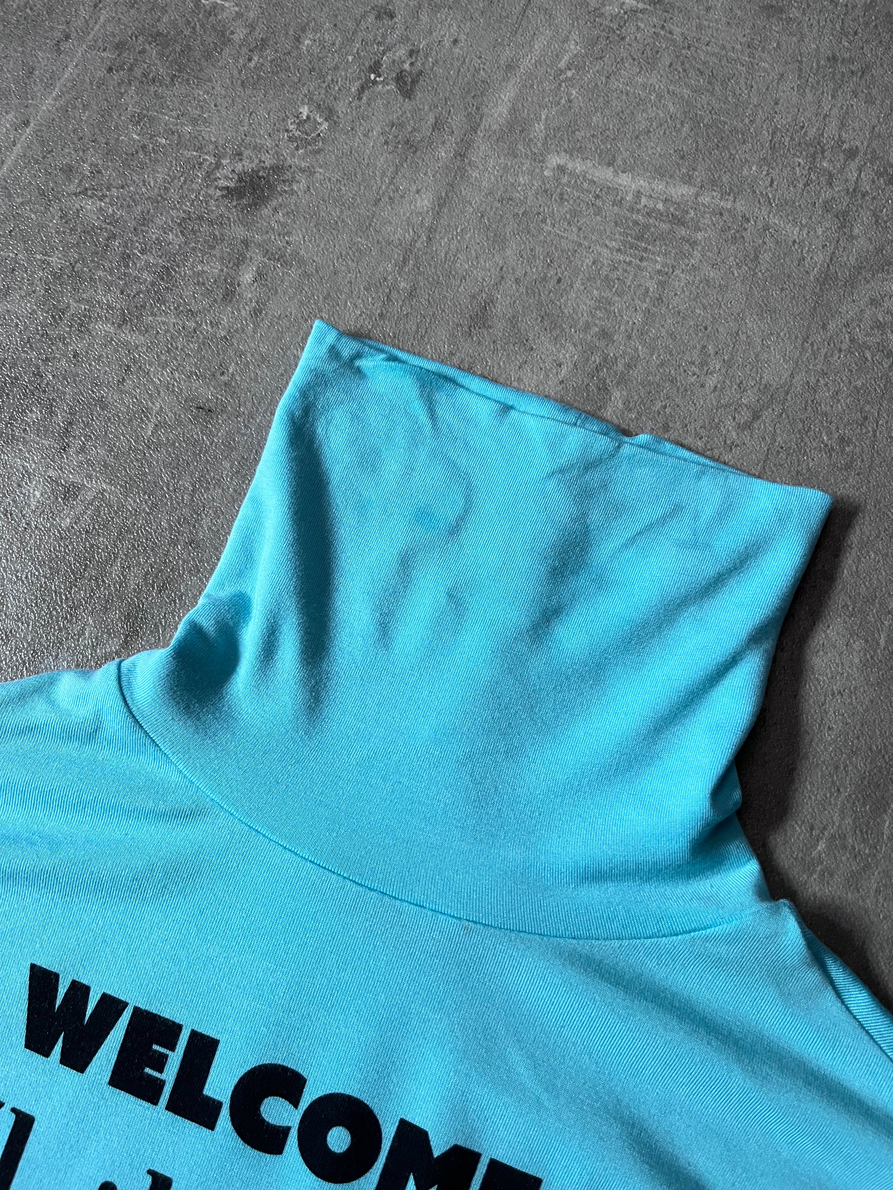S/S 2021 Raf Simons "Children of the Revolution" Turtleneck Long Sleeve Blue Men - XS